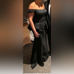 Couture black evening gown